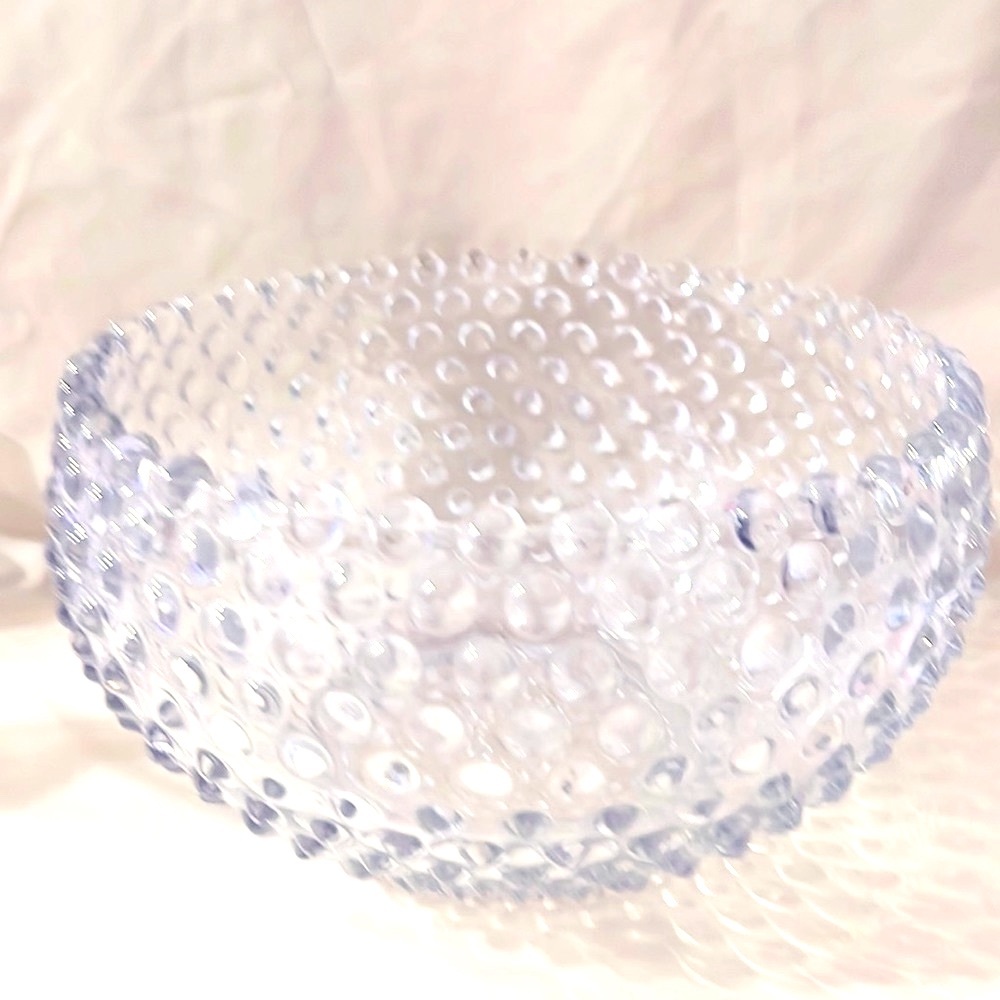 Punch Bowl Hobnail Duncan Miller Bubble Glass Party Coctail Crystal 10”.…